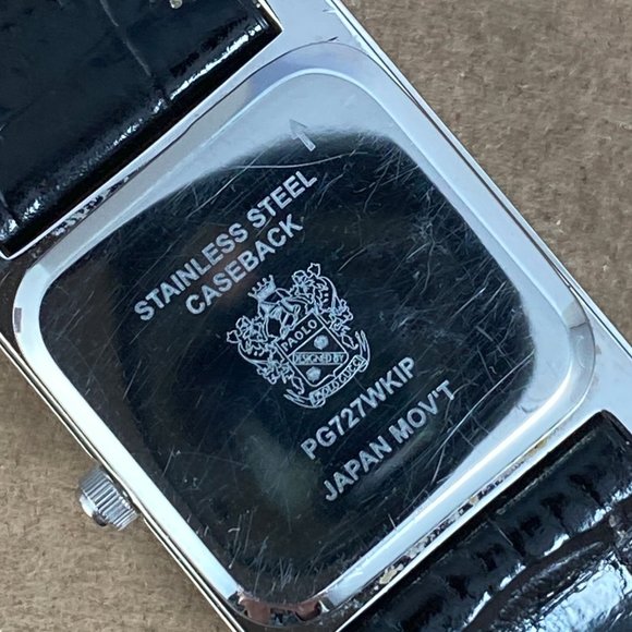 Fabulous PAOLO GUCCI Silver Crystal Watch Silver Bluish Italian Abalone Dial - Picture 7 of 9